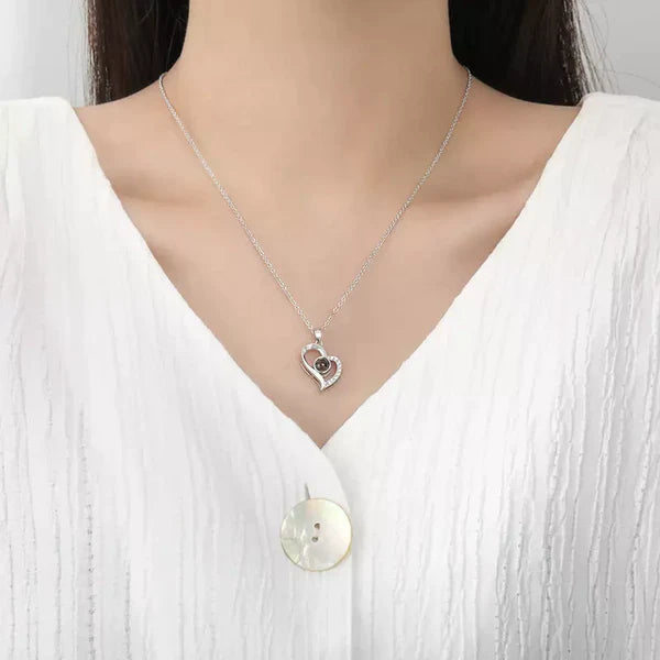 100 Languages I Love You Projection Necklace Valentine's Day