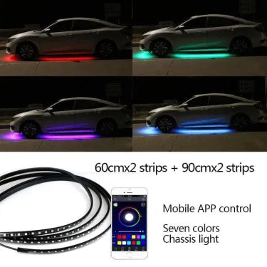 (🔥HOT SALE NOW 49% OFF) - New Car Chassis Flexible RGB Waterproof LED Strip Lights (4PCS)