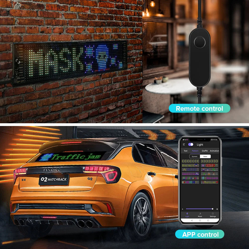 LED Car Matrix Pixel Panel Bluetooth