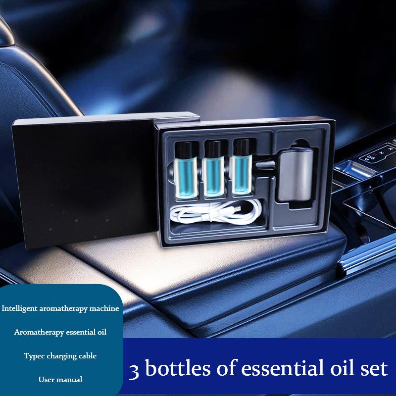 Smart Car Aromatherapy USB Charging Long Stand-Car Aromatherapy Machine-Free Three Bottles of Essential Oils