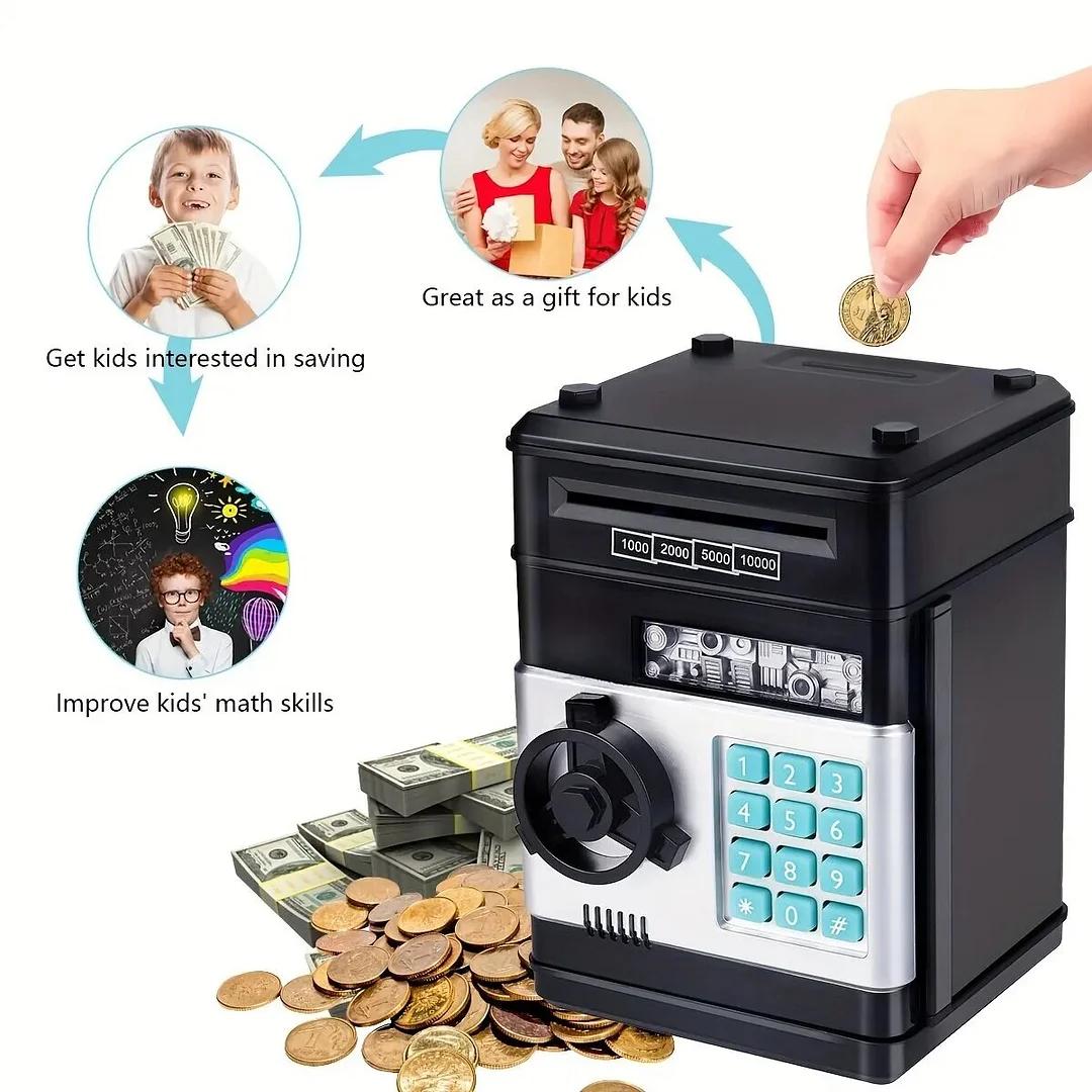 【The best holiday gift for Christmas and New Year】Piggy Bank Cash Coin Can ATM Bank Electronic Coin Money Bank for Kids-Hot Gift piggy bank Gift Set Decor