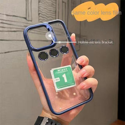 Lens cover bracket with the same lens film transparent mobile phone case