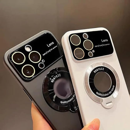 MagSafe iPhone15 14 13 Case with Integrated Stand and Large Window Design