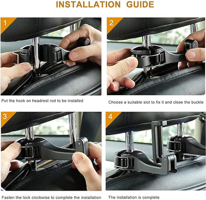 ⚡️[1Set/2PCS] Car Seat Rear Hook With Mobile Phone Holder
