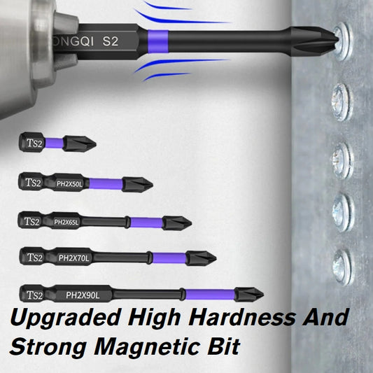 Upgraded High Hardness And Strong Magnetic Bit（6pcs set - free base）