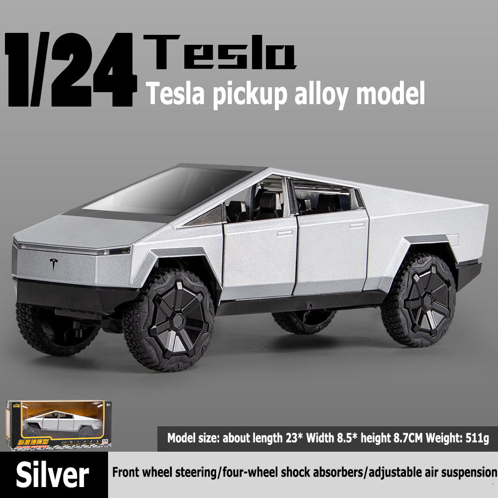 1:24 new Haudena pickup truck large alloy car model with door opening and sound and light back