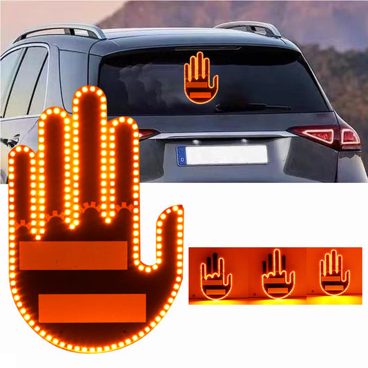 Hand Gesture Light for Car, Finger Gesture Light with Remote,  Give The Love & Bird & Wave to Drivers
