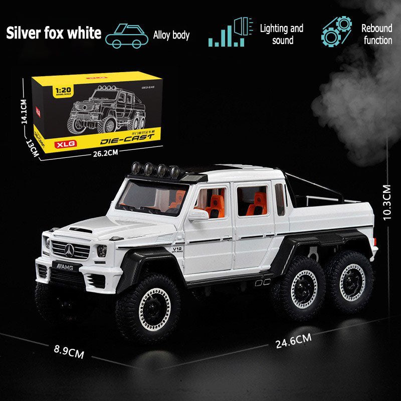 1:20 Mercedes-Benz Six Wheel Rebound function Car sound simulation Alloy body