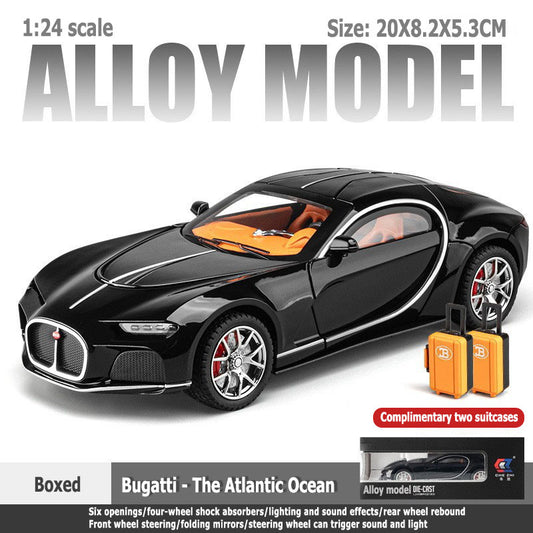 1:24 Bugatti Six places can be opened Rebound function Car sound simulation Alloy body