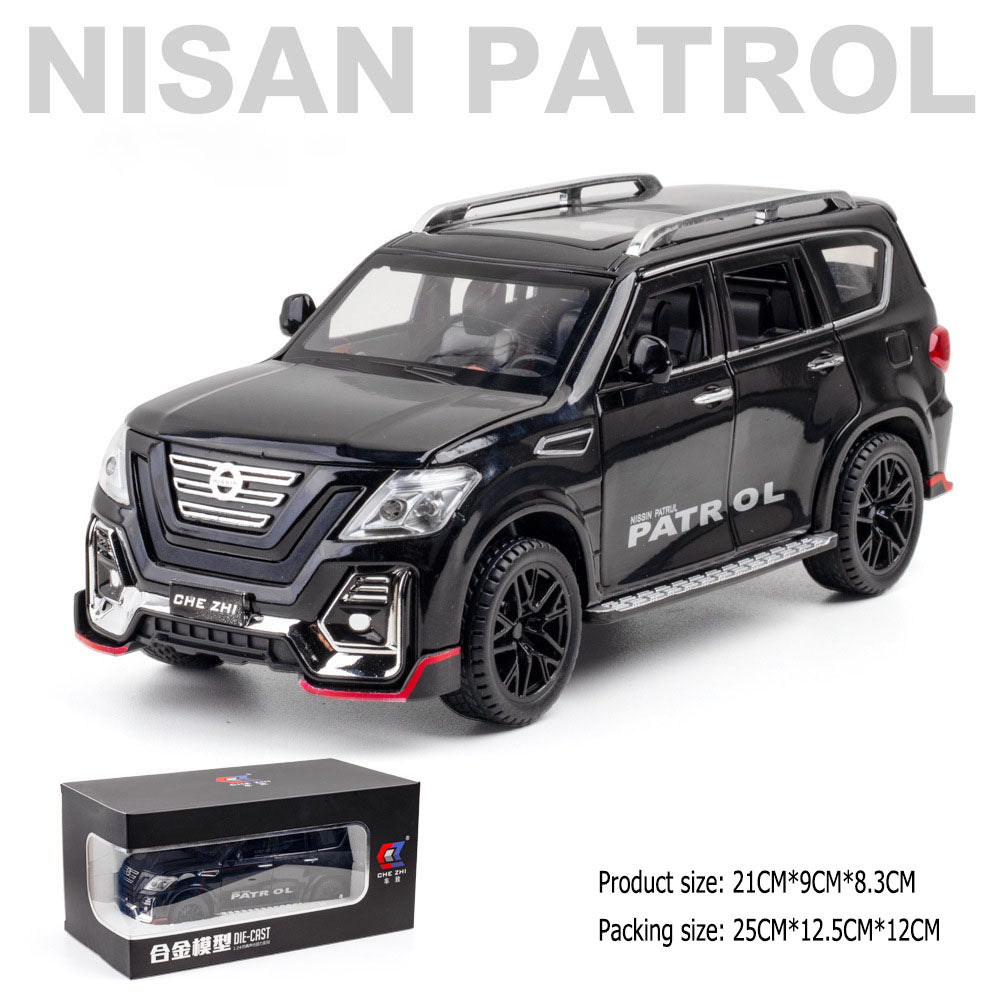 1:24 car model Nissan Patrol large alloy car model off-road vehicle four doors with sound and light back