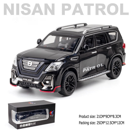1:24 car model Nissan Patrol large alloy car model off-road vehicle four doors with sound and light back