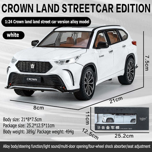 1:24 Crown Land Release Alloy body steering function light and sound door opening seat adjustment