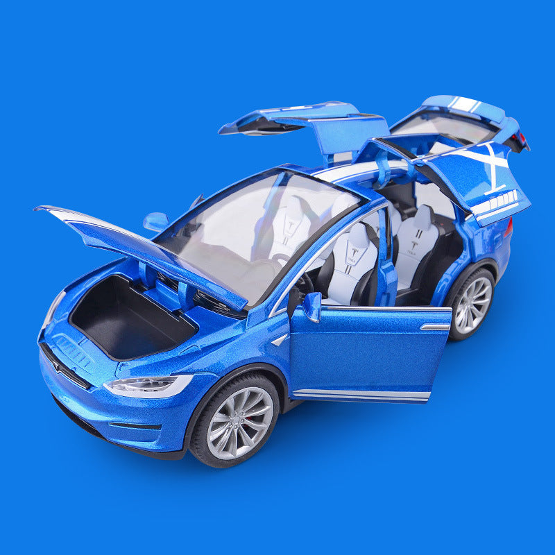1:20 Tesla ModelX switch door alloy model