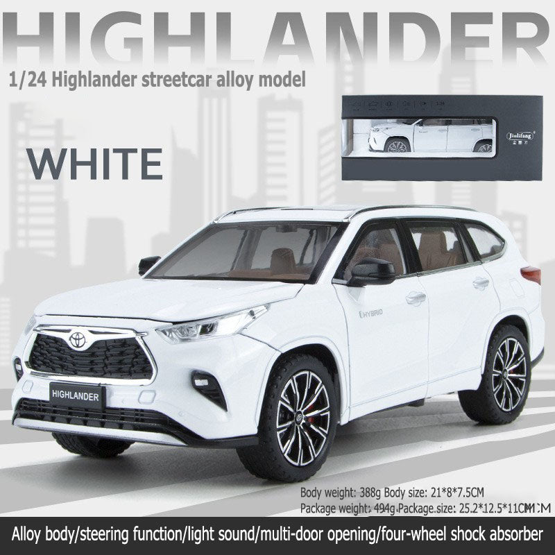 1/24 Highlander streetcar alloy model multi-door opening four-wheel shock absorbers