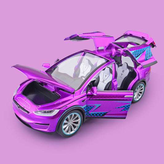 1:20 Tesla ModelX switch door alloy model