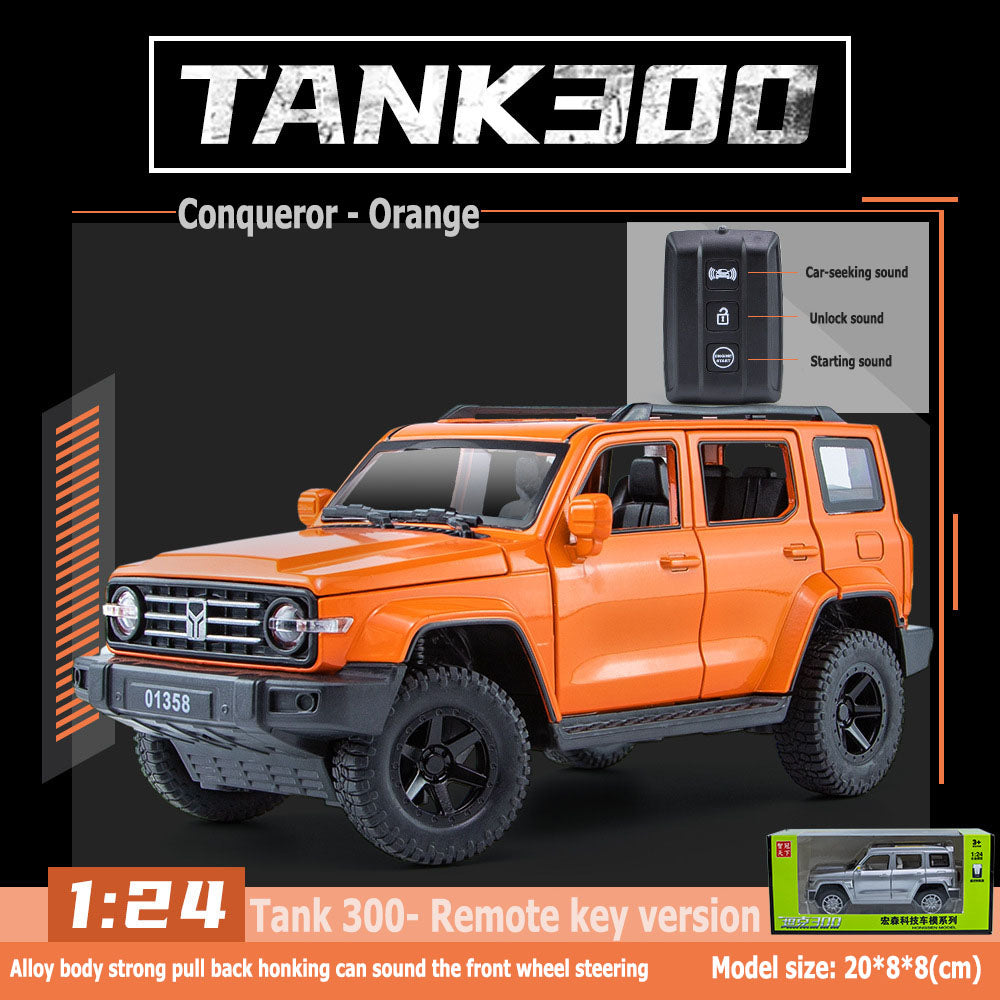 1:24 Tank 300 conqueror four -wheel partition shock absorption