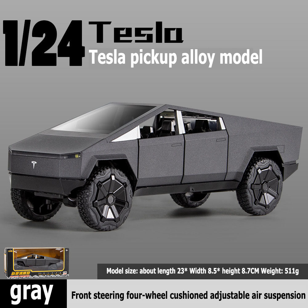1:24 new Haudena pickup truck large alloy car model with door opening and sound and light back