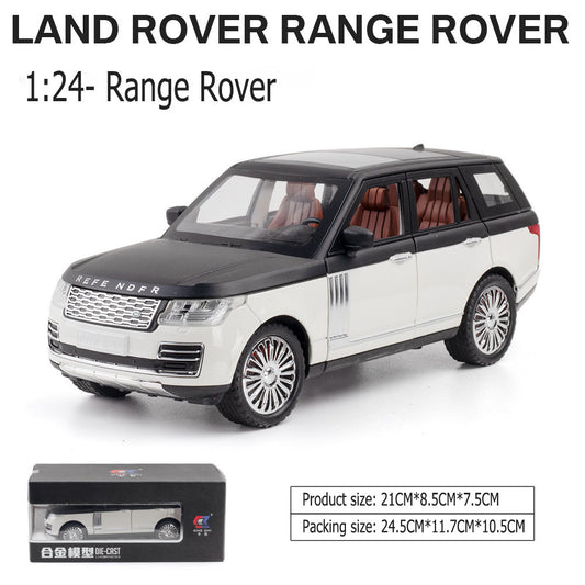 1:24 Toyota-Land Rover Range Rover large alloy car model off-road vehicle six-door with sound and light back