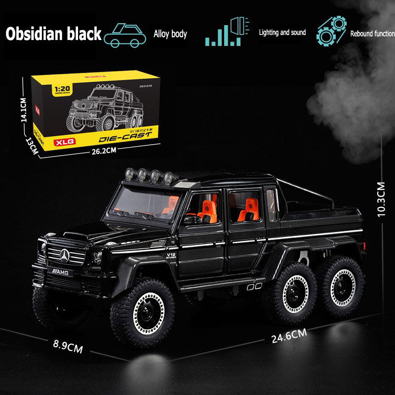 1:20 Mercedes-Benz Six Wheel Rebound function Car sound simulation Alloy body