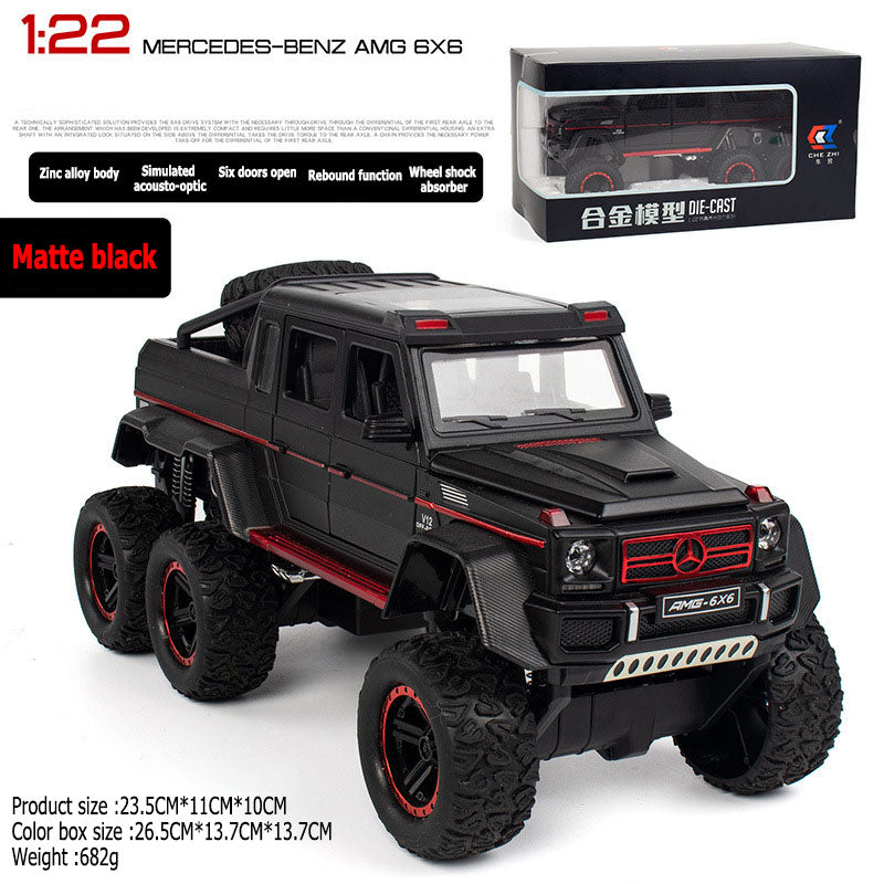 1:22MERCEDES-BENZ AMG BXB Mercedes-Benz 663 AМG БХБ large alloy car model off-road vehicle four-door with sound and light back