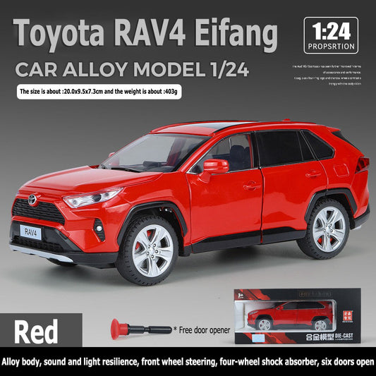 1:24 Toyota Rondo alloy model, large alloy car model Six doors open Front wheel steering