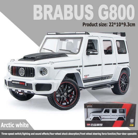 1:24BRABUS G800 large alloy car model three-speed switch, lighting and sound effects
