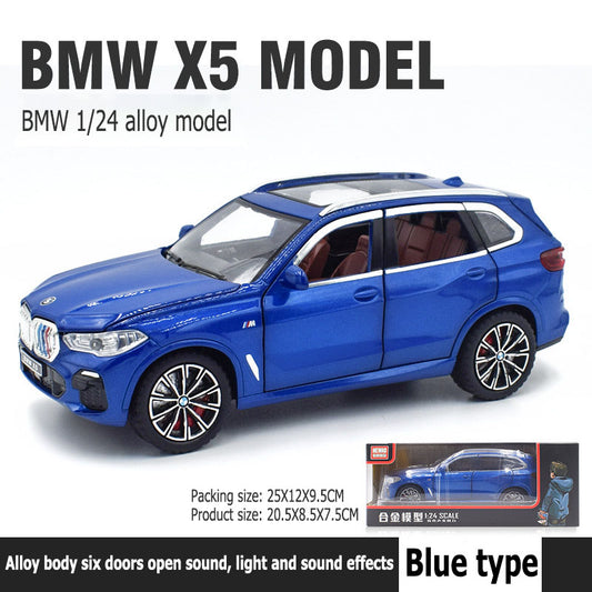 1:24 BMW X5 six places to open Return function Simulated car sounds alloy body