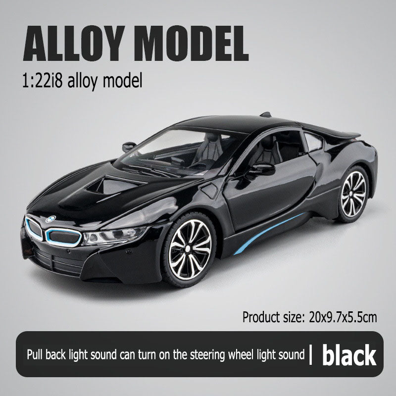 1:22 BMW I8 Four places to turn on Rebound function Car sound simulation Alloy body