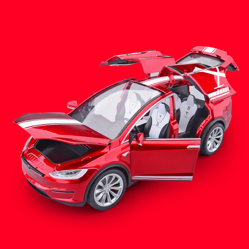 1:20 Tesla ModelX switch door alloy model