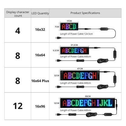 LED Car Matrix Pixel Panel Bluetooth