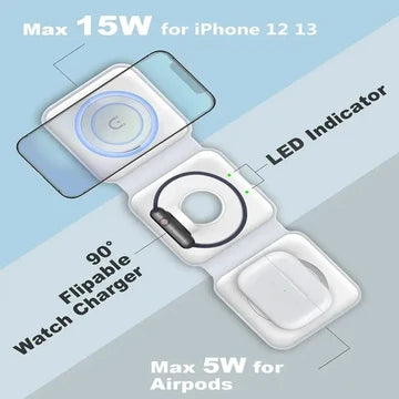 ZenCharger Foldable Wireless 3in1 Charger Magnetic