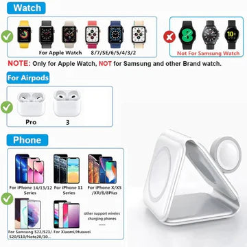 ZenCharger Foldable Wireless 3in1 Charger Magnetic