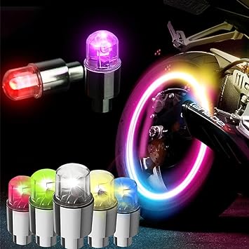 Wheel Light Cap Car Motorcycle Bike Wheel Tire Tyre Alr Valve Stem LED Light Neon Valve Cap Lamp