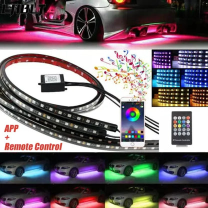 (🔥HOT SALE NOW 49% OFF) - New Car Chassis Flexible RGB Waterproof LED Strip Lights (4PCS)