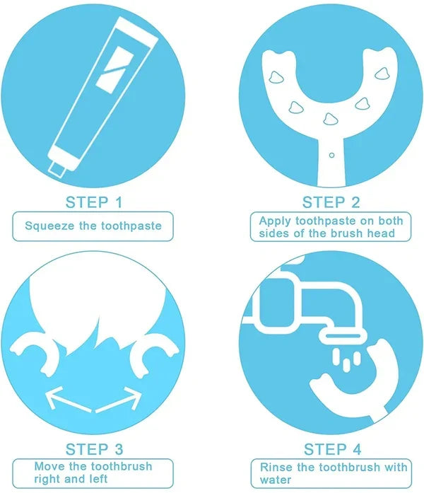 Toddler U-Shaped Toothbrush for Age 2-6 Years