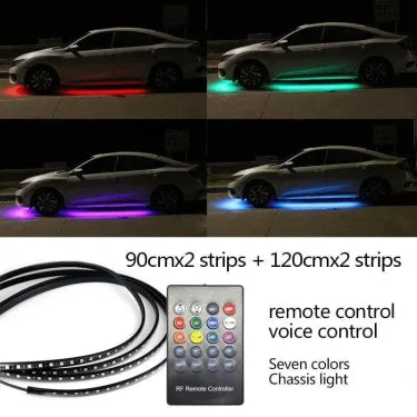 (🔥HOT SALE NOW 49% OFF) - New Car Chassis Flexible RGB Waterproof LED Strip Lights (4PCS)