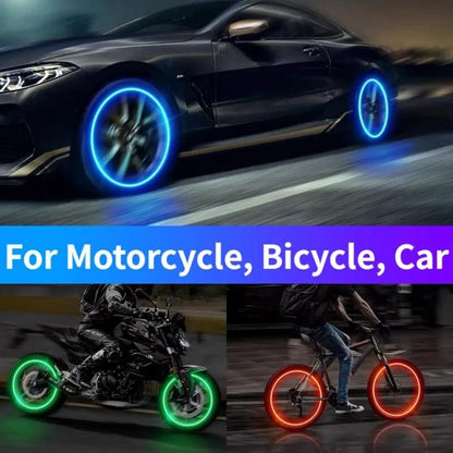 Wheel Light Cap Car Motorcycle Bike Wheel Tire Tyre Alr Valve Stem LED Light Neon Valve Cap Lamp