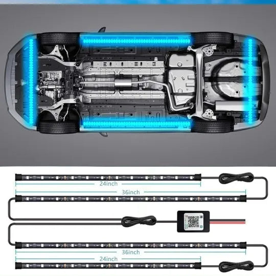 (🔥HOT SALE NOW 49% OFF) - New Car Chassis Flexible RGB Waterproof LED Strip Lights (4PCS)