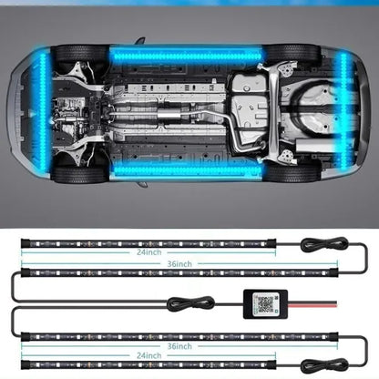 (🔥HOT SALE NOW 49% OFF) - New Car Chassis Flexible RGB Waterproof LED Strip Lights (4PCS)