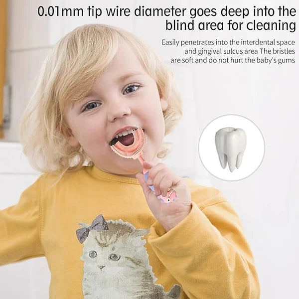 Toddler U-Shaped Toothbrush for Age 2-6 Years