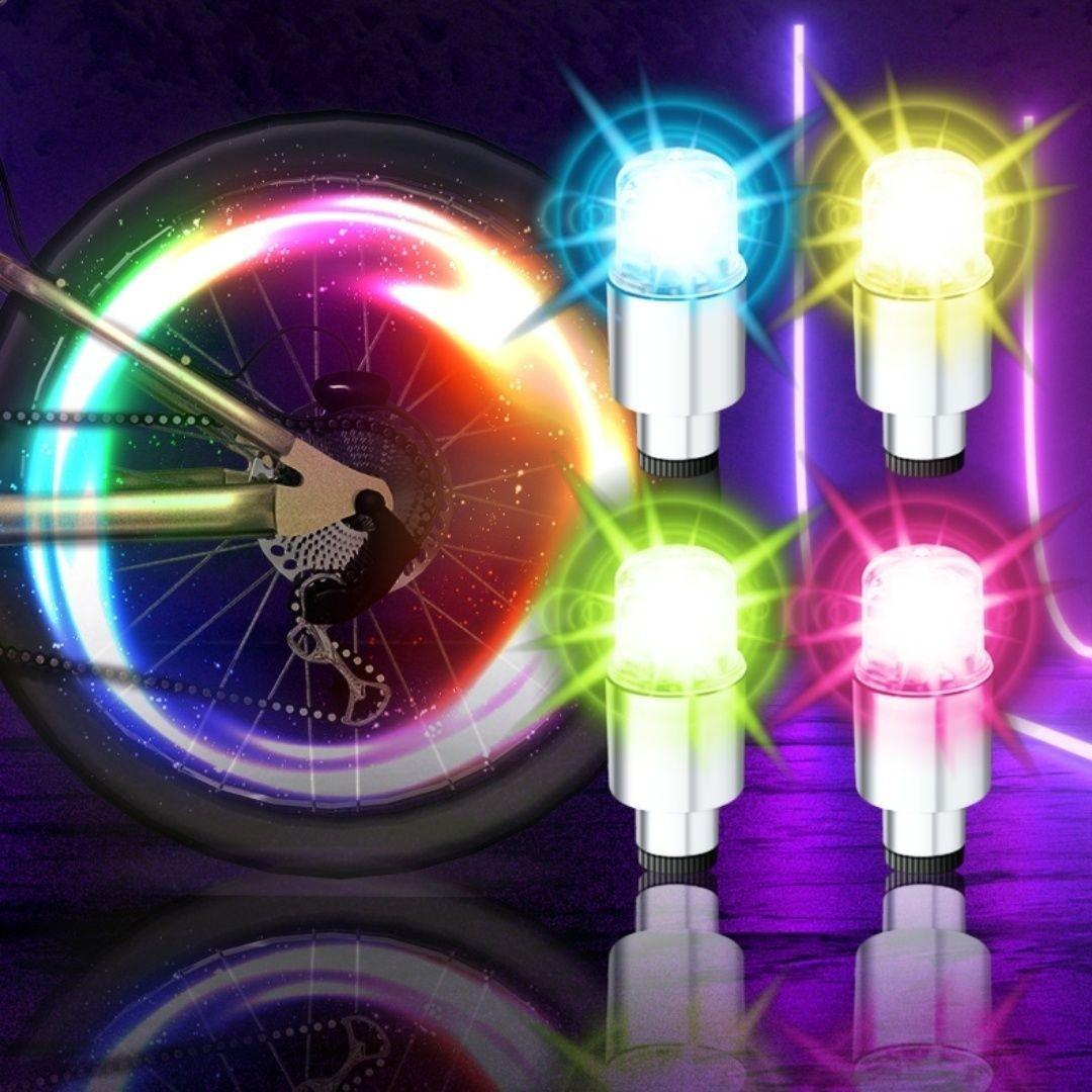 Wheel Light Cap Car Motorcycle Bike Wheel Tire Tyre Alr Valve Stem LED Light Neon Valve Cap Lamp