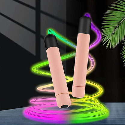 Silicone Handles Fast Speed Light Up LED Jump Rope Colorful Glow Skipping Rope for Kids