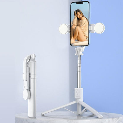 [Imoli Dual Light Selfie Stick] New 6-in-1 Mobile Phone Bluetooth Remote Control Selfie Stick