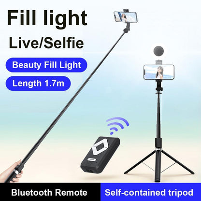 [Imoli Dual Light Selfie Stick] New 6-in-1 Mobile Phone Bluetooth Remote Control Selfie Stick
