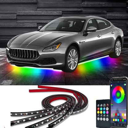 (🔥HOT SALE NOW 49% OFF) - New Car Chassis Flexible RGB Waterproof LED Strip Lights (4PCS)