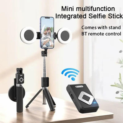 [Imoli Dual Light Selfie Stick] New 6-in-1 Mobile Phone Bluetooth Remote Control Selfie Stick